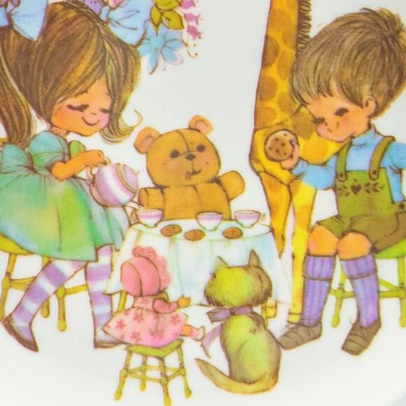 Vintage Decorative Child's Plate Tea Party By Miramar - Picture 4 of 6